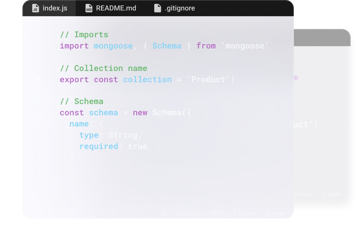 Code editor image that shows integration