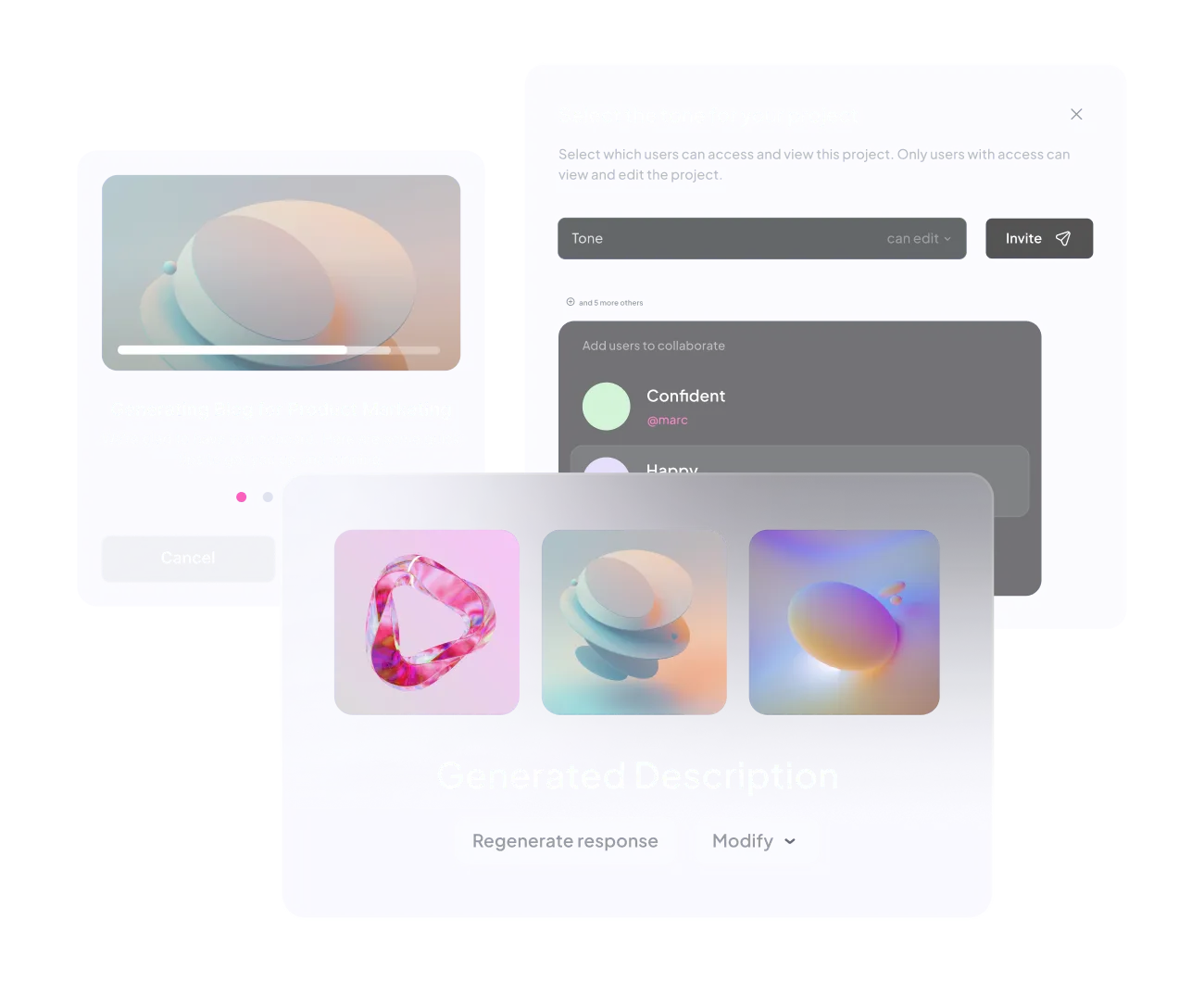 Content creation's UI